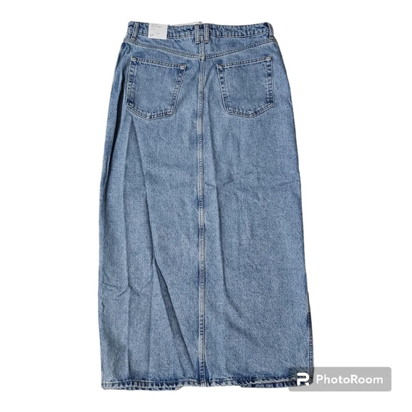 Mango [M]  Slit denim skirt - Picture 9 of 9